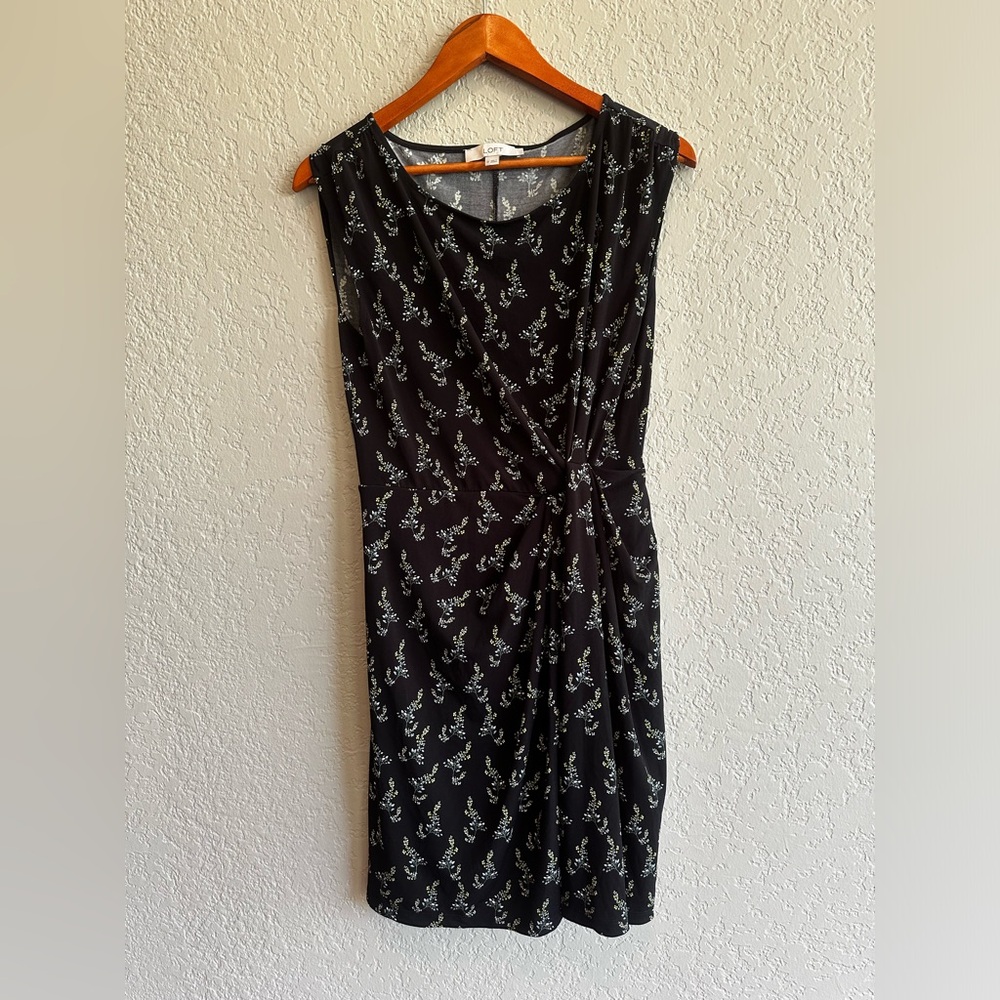 LOFT Floral Faux-wrap Dress NWOT